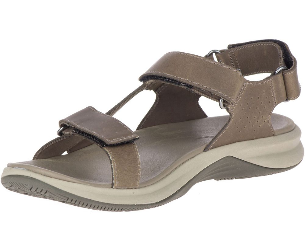 Sandálias Senhora - Merrell Tideriser Luna Convert Couro - Marrom - DQA197405